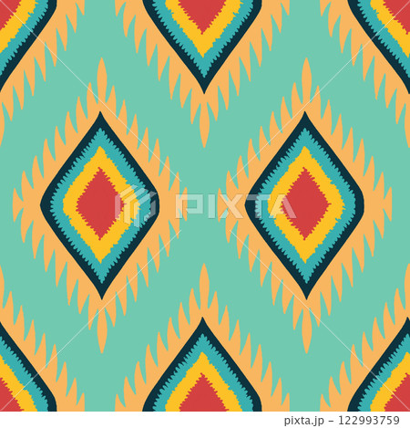 vector seamless geometric pattern background, ethnic pattern, fabric textile, textile design, fashion and boho for wallpaper, textile fills, surface fill style 122993759