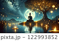 ヴェーサック祭りの聖なる火の儀式 122993852
