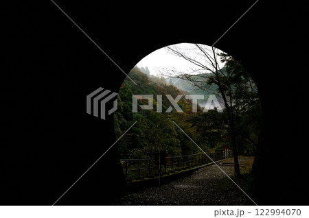トンネルから見える秋の景色 トンネルから見える秋の景色 122994070