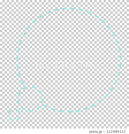 Simple dotted round thought bubble (line drawing only, light blue) Simple dotted round thought bubble (line drawing only, light blue) 122994121