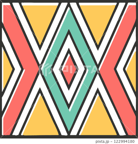 vector seamless geometric pattern background, ethnic pattern, fabric textile, textile design, fashion and boho for wallpaper, textile fills, surface fill style 122994180