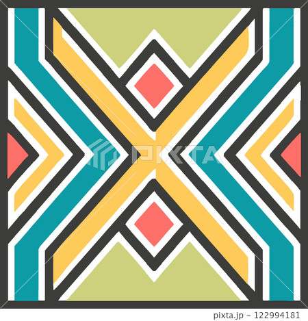 vector seamless geometric pattern background, ethnic pattern, fabric textile, textile design, fashion and boho for wallpaper, textile fills, surface fill style 122994181