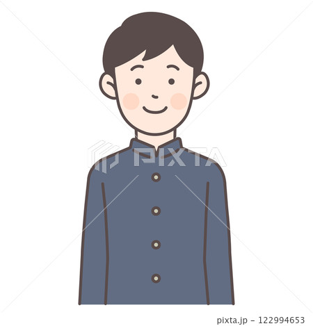 笑顔の男子学生_学ラン2 122994653