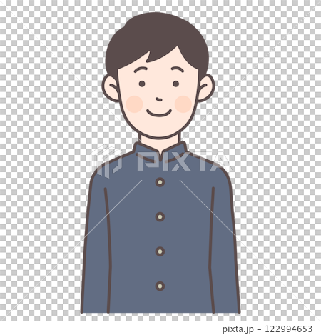 笑顔の男子学生_学ラン2 122994653