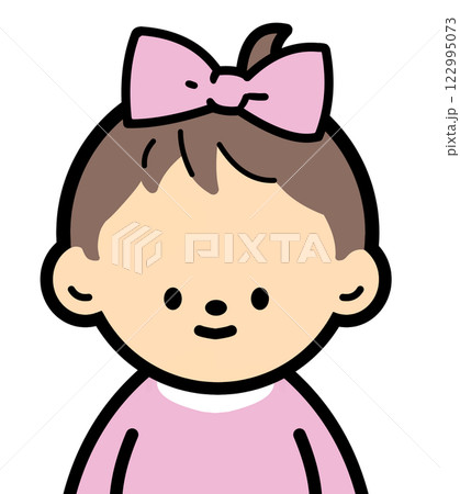 デフォルメされた女の子のイラスト 122995073