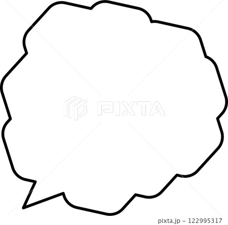 ゴツゴツ吹き出し ゴツゴツ吹き出し 122995317