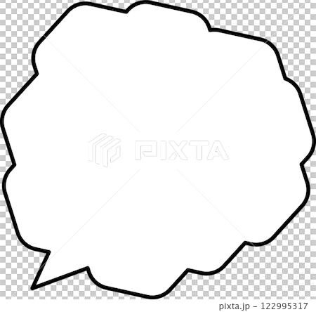 ゴツゴツ吹き出し ゴツゴツ吹き出し 122995317