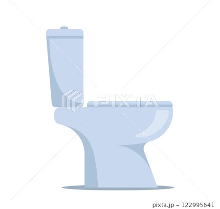 Toilet illustration. Toilet with open lid side view. Interior furnishing elements. Hygiene products for the body's natural needs. Vector illustration. Toilet illustration. Toilet with open lid side view. Interior furnishing elements. Hygiene products for the body's natural needs. Vector illustration. 122995641