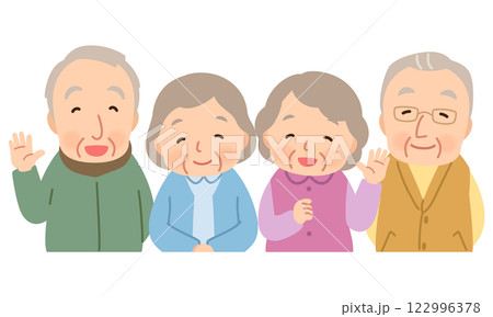 高齢者のグループ　シニア　後期高齢者 122996378