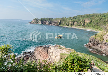 能登半島 能登の海 再開した能登金剛遊覧船 能登半島 能登の海 再開した能登金剛遊覧船 122996724