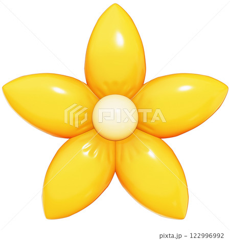 Easter Theme Cute Flower Deco on transparent background , 3D Rendering Easter Theme Cute Flower Deco on transparent background , 3D Rendering 122996992