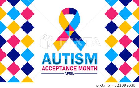 Autism Acceptance Month, Modern background 122998039