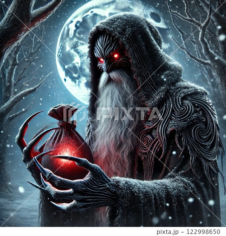 怒りのブラックサンタクロース 122998650