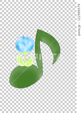 チューリップの付いた音符 122999579