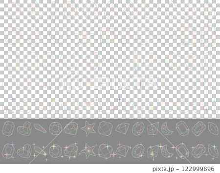 切割玻璃，20 種彩虹色調 122999896