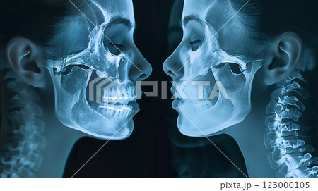 横顔のX線写真 123000105