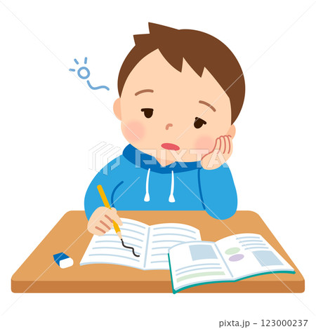 勉強に集中できていない子ども 発達障害 勉強に集中できていない子ども 発達障害 123000237