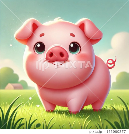 可愛い子豚 123000277