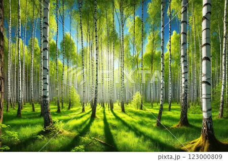 夏・白樺の林 夏・白樺の林 123000809