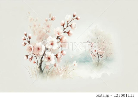 満開の桜 123001113