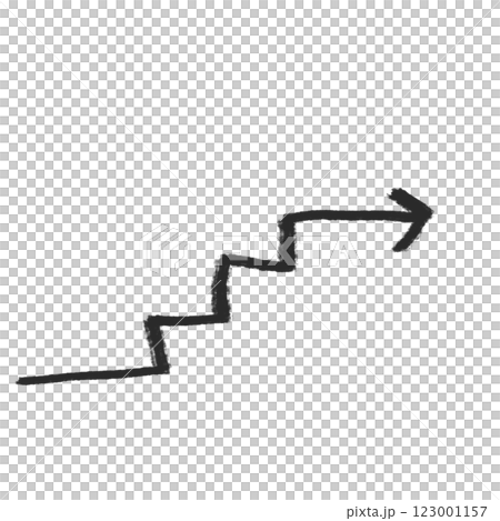 シンプルな階段で成長を示す線画矢印付きイラスト03Stairs, Step-up, Growth シンプルな階段で成長を示す線画矢印付きイラスト03Stairs, Step-up, Growth 123001157