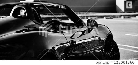 ツヤツヤの黒いオープンカー ツヤツヤの黒いオープンカー 123001360