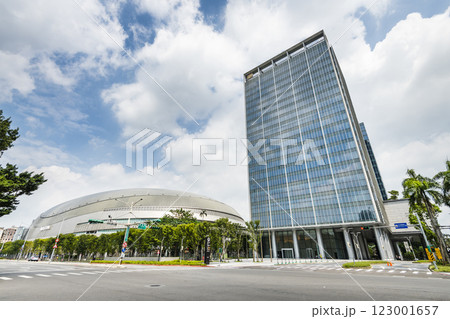 Building view of the Taipei Dome in Taiwan, also known as the Farglory Dome, is a multi-purpose domed stadium. Building view of the Taipei Dome in Taiwan, also known as the Farglory Dome, is a multi-purpose domed stadium. 123001657