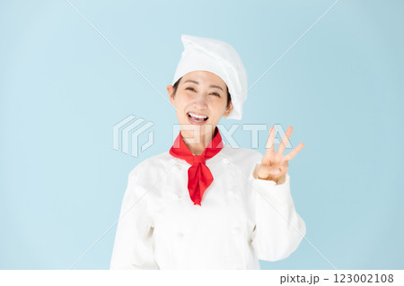 女性　シェフ　コックコート　3 123002108