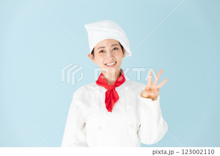 女性　シェフ　コックコート　3 123002110