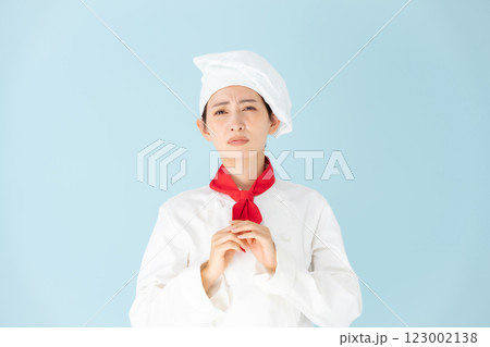 女性　シェフ　コックコート　お断り 123002138