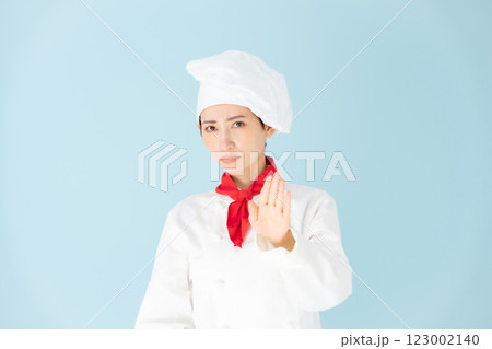 女性　シェフ　コックコート　お断り 123002140
