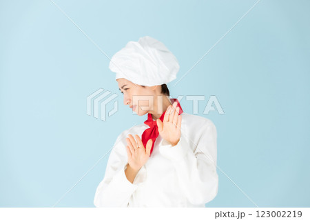女性　シェフ　コックコート　お断り 123002219