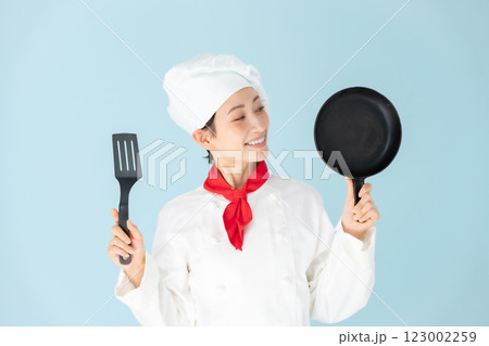 女性 シェフ コックコート 調理 女性 シェフ コックコート 調理 123002259