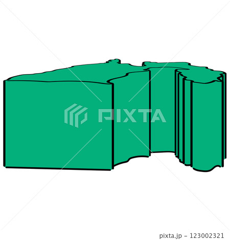 静岡県_アイソメトリックイラスト_01 静岡県_アイソメトリックイラスト_01 123002321