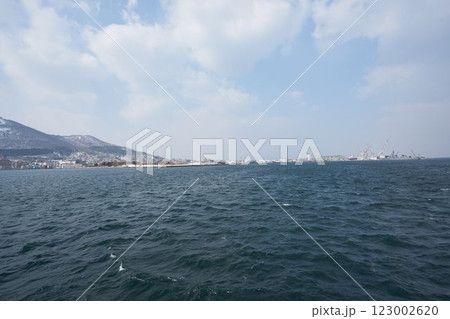 北海道　函館港と函館山 123002620