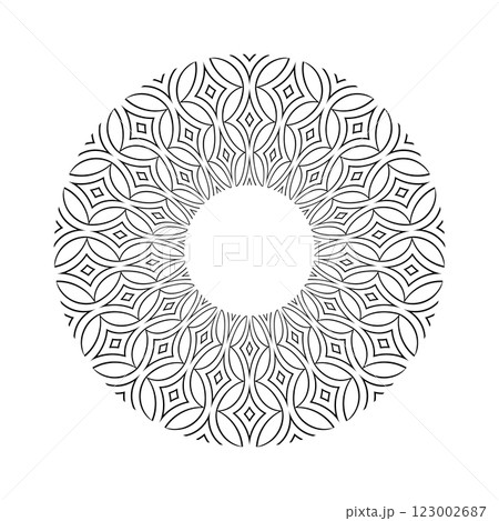 Mandala. Radial Circular Geometric Pattern. 123002687