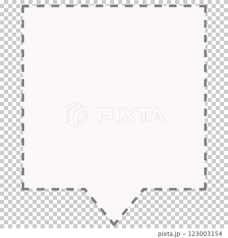 Simple dashed square balloon 2 (gray/white) Simple dashed square balloon 2 (gray/white) 123003154