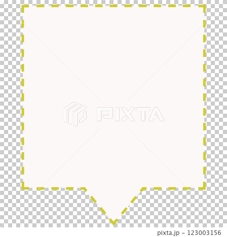 Simple dashed square speech bubble 2 (yellow/white) Simple dashed square speech bubble 2 (yellow/white) 123003156