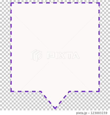 Simple dashed square speech bubble 2 (purple/white) Simple dashed square speech bubble 2 (purple/white) 123003159