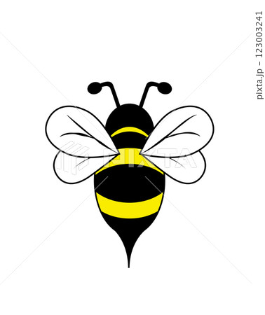 An illustrator of a bee on a white background 123003241