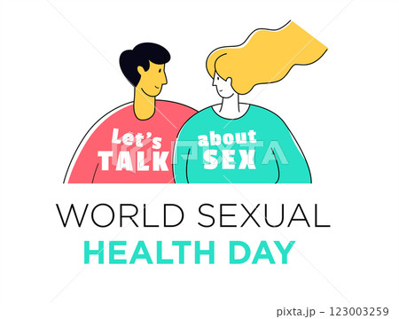 World Sexual Health Day Illustration: Let's Talk About Sex Campaign. 123003259