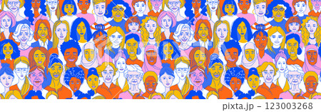 Diverse Women Portraits for International Women's Day Illustration Diverse Women Portraits for International Women's Day Illustration 123003268