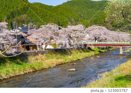 手まり街道・出雲街道旧美甘宿 　春の風景18　岡山県真庭市 123003787