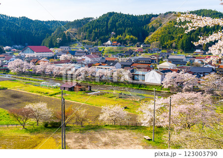 手まり街道・出雲街道旧美甘宿 　春の風景15　岡山県真庭市 123003790