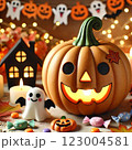 ハロウィンのかわいいかぼちゃ 123004581
