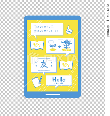 タブレット教材イラスト 123004818