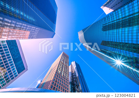 日本の東京都市景観 輝きの時代へ。汐留のオフィスビル群などを望む＝15日 123004821