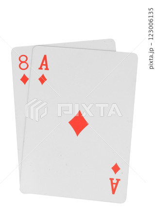card gambling isolated on white background 123006135