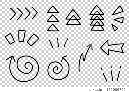 Triangular arrow and other decoration set Triangular arrow and other decoration set 123006763
