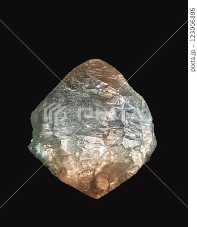 Detailed Close-Up View of Beautiful Topaz Crystal Specimen with Color Gradient on Dark Background 123006896